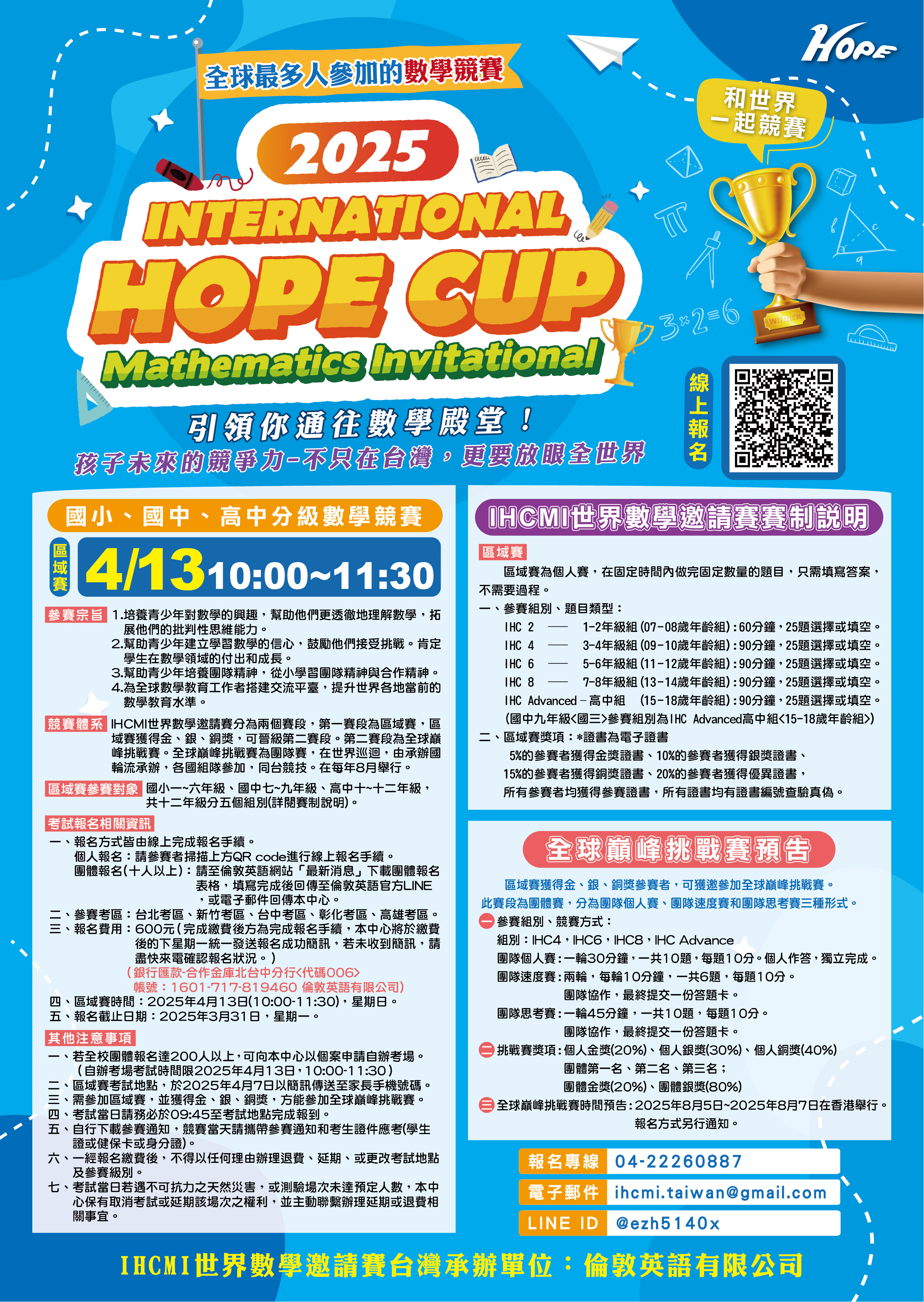 2025🖍️IHCMI世界數學邀請賽🧮
