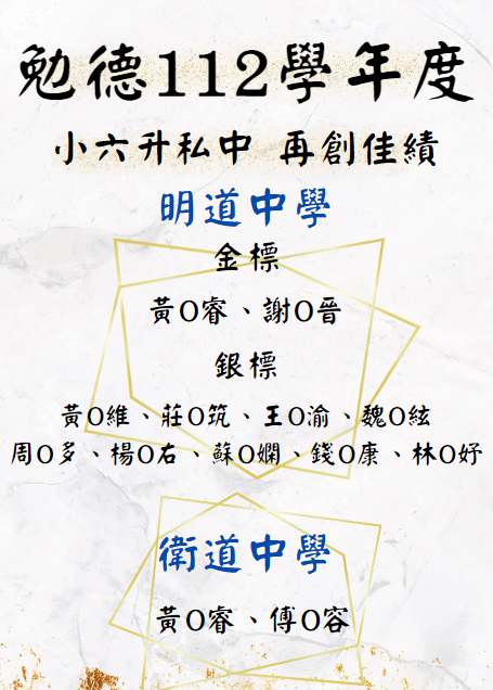 112私中入學榜單