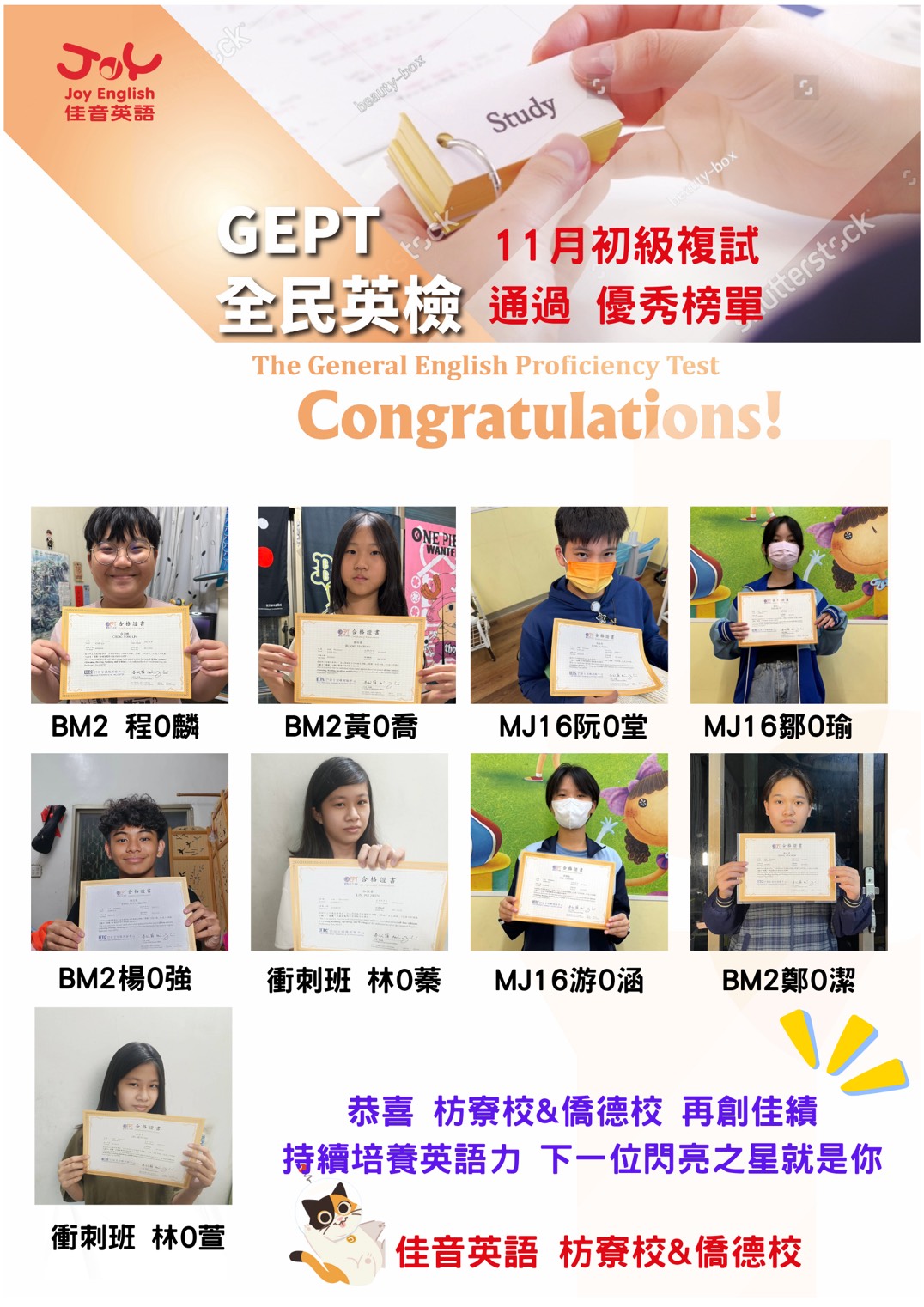 🎉 恭喜順利通過英檢初級複試！🎉