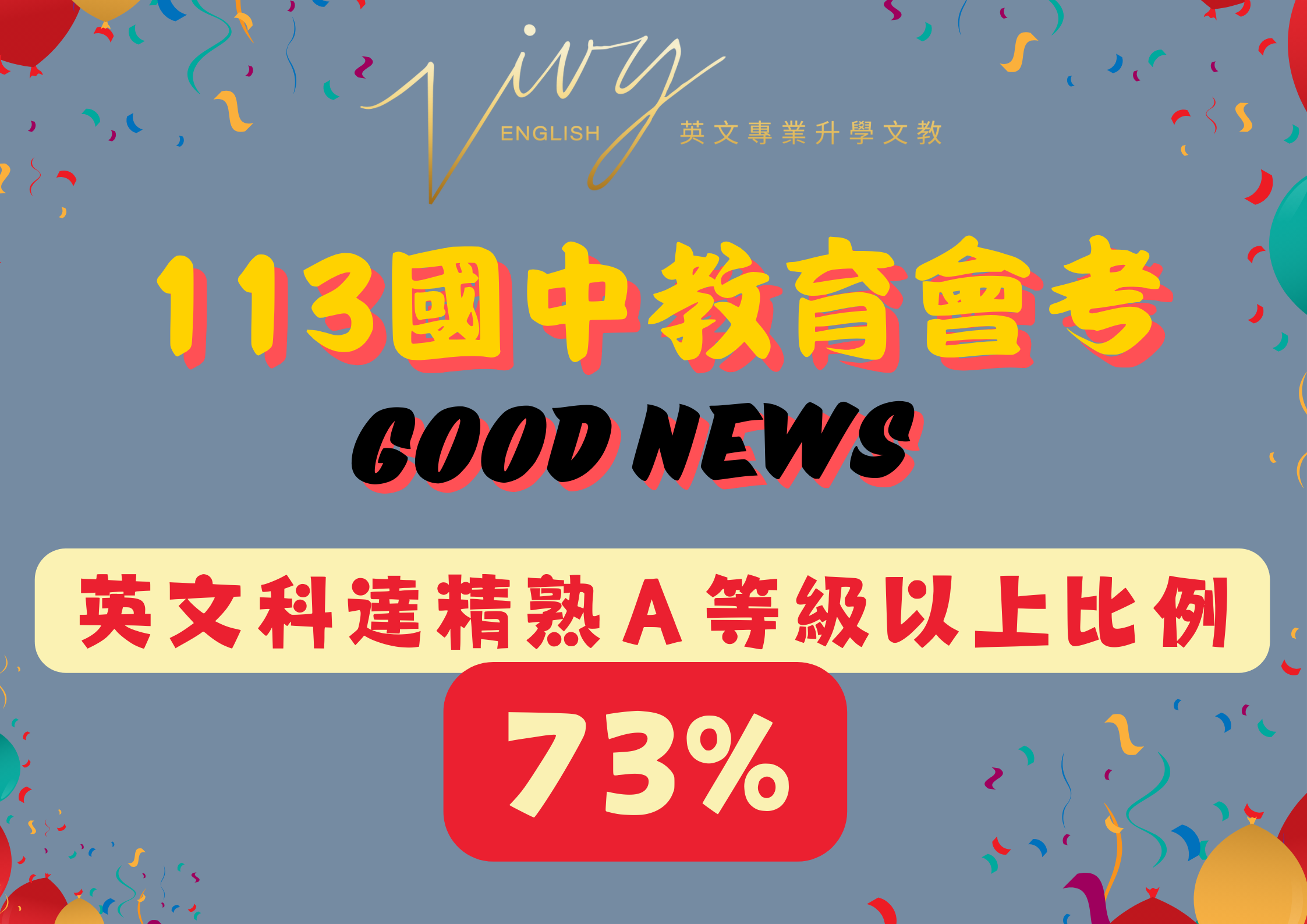 狂賀113國中教育會考再創佳績