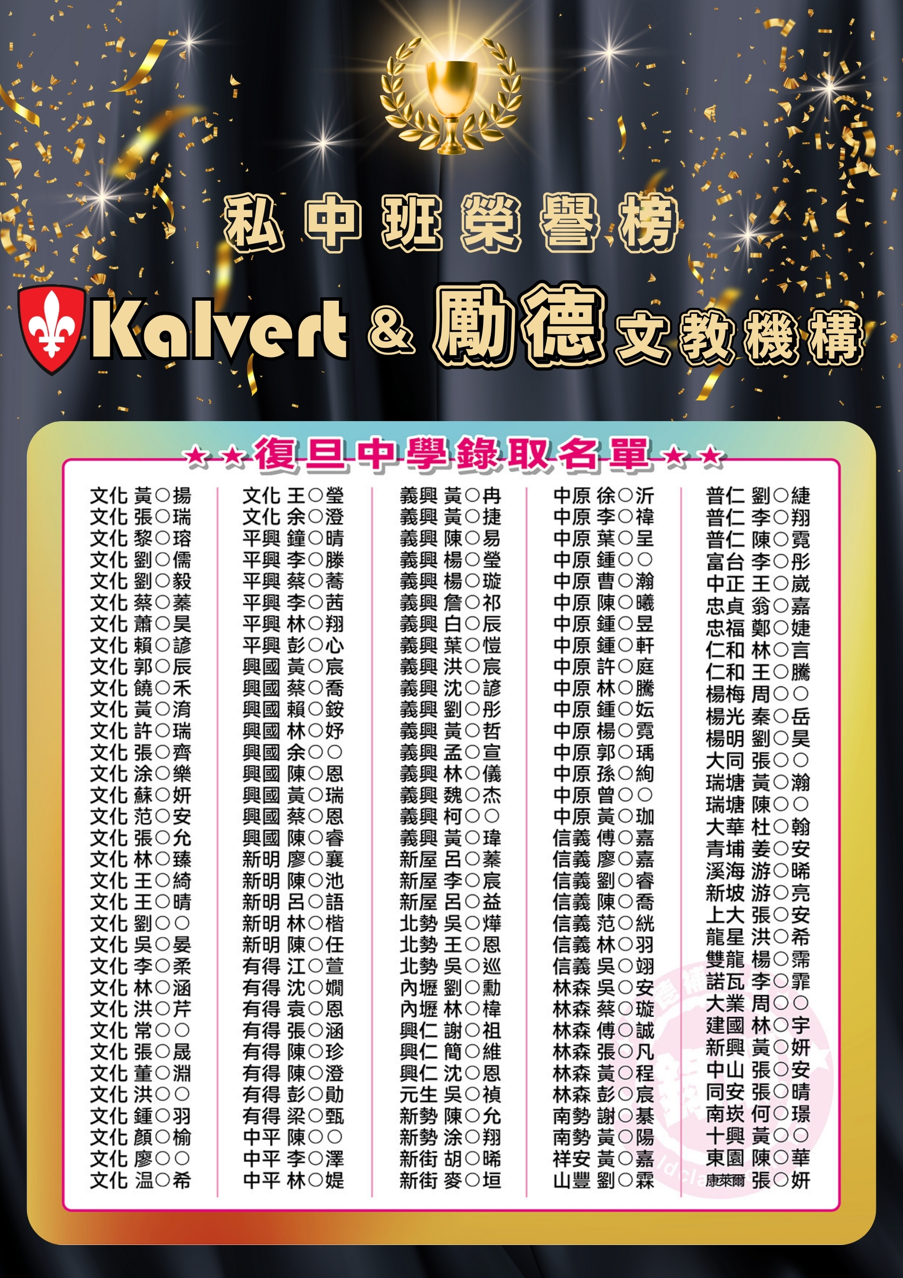 🌟私中班榮譽榜🌟